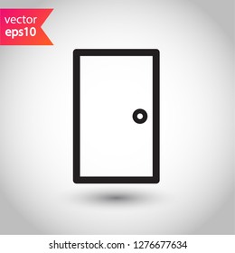 Door icon. Door vector sign. Linear icon. Flat symbol. Door line icon. 