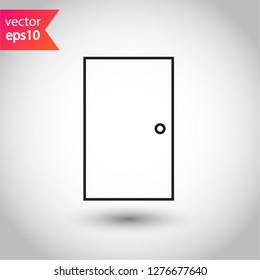 Door icon. Door vector sign. Linear icon. Flat symbol. Door line icon. 