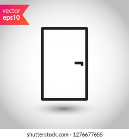 Door icon. Door vector sign. Linear icon. Flat symbol. Door line icon. 