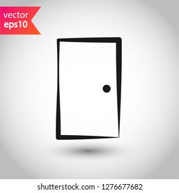 Door icon. Door vector sign. Linear icon. Flat symbol. Door line icon. 