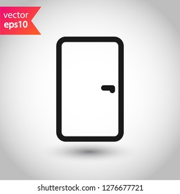 Door icon. Door vector sign. Linear icon. Flat symbol. Door line icon. 