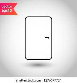 Door icon. Door vector sign. Linear icon. Flat symbol. Door line icon. 