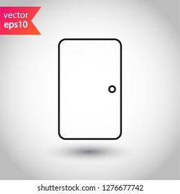 Door icon. Door vector sign. Linear icon. Flat symbol. Door line icon. 