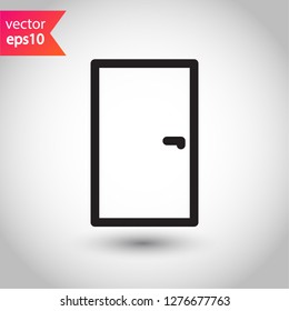 Door icon. Door vector sign. Linear icon. Flat symbol. Door line icon. 