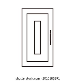 door icon vector sign symbol with line style