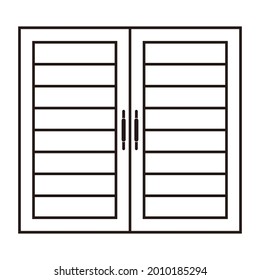 door icon vector sign symbol with line style