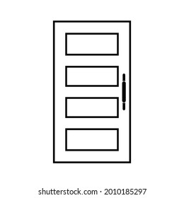 door icon vector sign symbol with line style