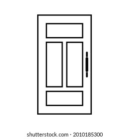 door icon vector sign symbol with line style