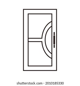 door icon vector sign symbol with line style