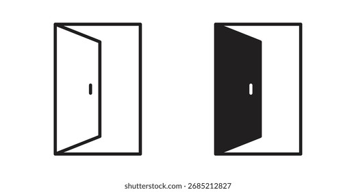Símbolo de sinal de vetor de ícone de porta