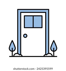 Door icon vector stock illustration
