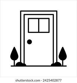 Icono de puerta vector ilustración de stock