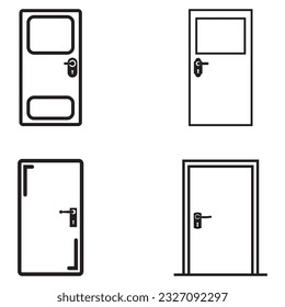 door icon vector template illustration logo design