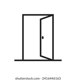 diseño de imagen de ilustración de icono de puerta