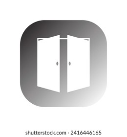 door icon vector template illustration logo design