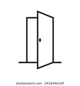 door icon vector template illustration logo design