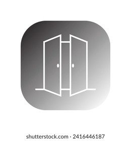 door icon vector template illustration logo design