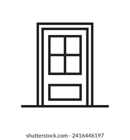 door icon vector template illustration logo design