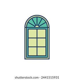 Diseño de ilustración vectorial de icono de puerta