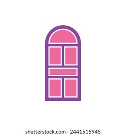 Diseño de ilustración vectorial de icono de puerta