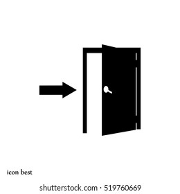 door icons, vector best flat icon, EPS