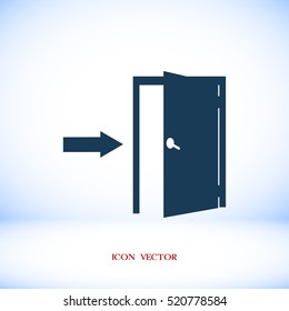 door icons, vector best flat icon, EPS