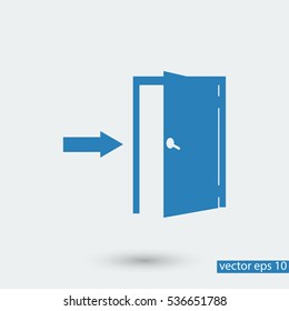 door icons, vector best flat icon, EPS