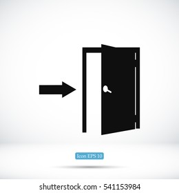 door icons, vector best flat icon, EPS