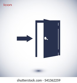 door icons, vector best flat icon, EPS