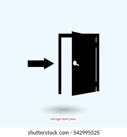 door icons, vector best flat icon, EPS