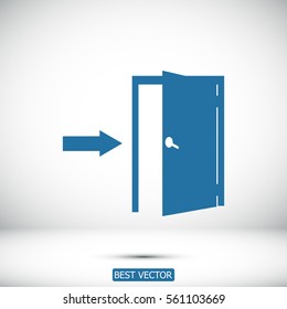 door icons, vector best flat icon, EPS