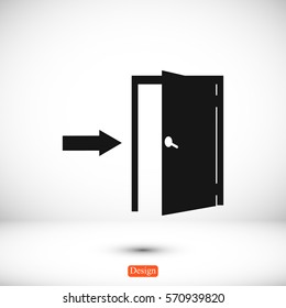 door icons, vector best flat icon, EPS