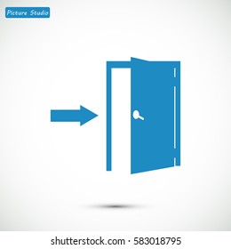 door icons, vector best flat icon, EPS