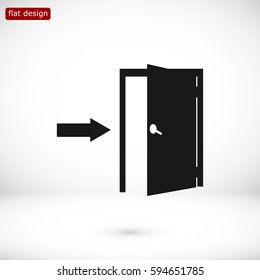 door icons, vector best flat icon, EPS