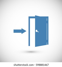 door icons, vector best flat icon, EPS