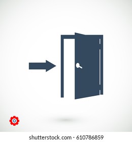 door icons, vector best flat icon, EPS