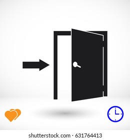 door icons, vector best flat icon, EPS