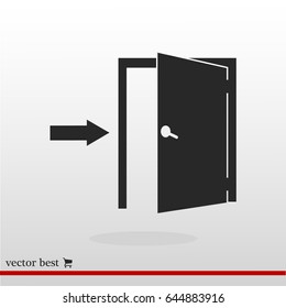 door icons, vector best flat icon, EPS