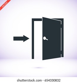 door icons, vector best flat icon, EPS