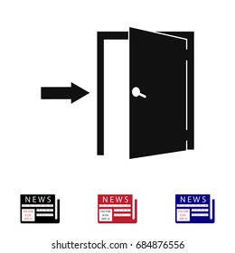 door icons, vector best flat icon, EPS