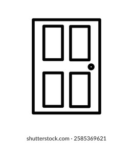 door iconVector illustration in black