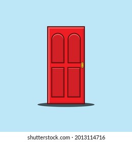 El gráfico vectorial de la ilustración de la puerta. Adecuado para contenido gráfico.


