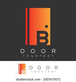 door initial Letter B Logo design