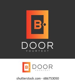 door initial Letter B Logo design