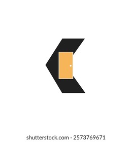 Door Initial Letter C Logo Template