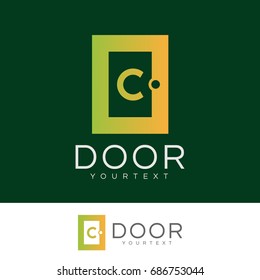 door initial Letter C Logo design