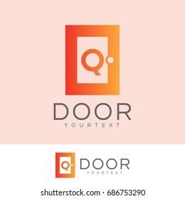 door initial Letter Q Logo design