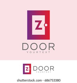door initial Letter Z Logo design