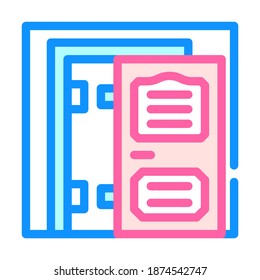 door installation color icon vector. door installation sign. isolated symbol illustration