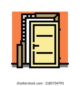 door installation color icon vector. door installation sign. isolated symbol illustration